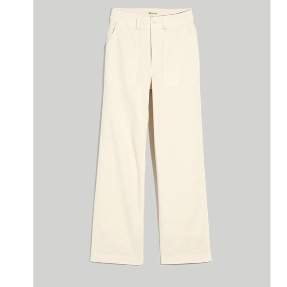 Madewell The Perfect Vintage Wide Leg Pant: Utility Edition NK096 Beige 33 - Picture 5 of 8